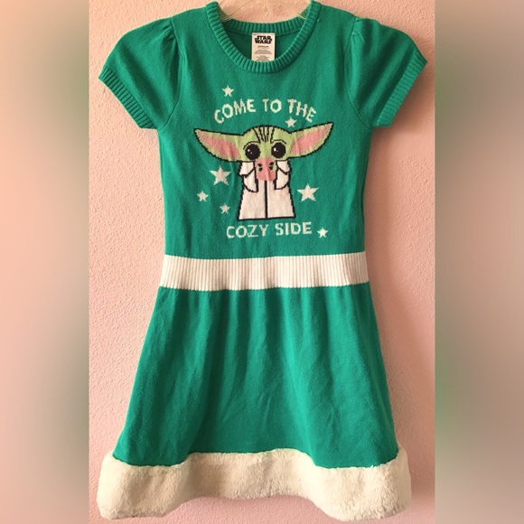 Star Wars Dresses Girls Star Wars Baby Yoda Come To The Cozy Side Dress Poshmark